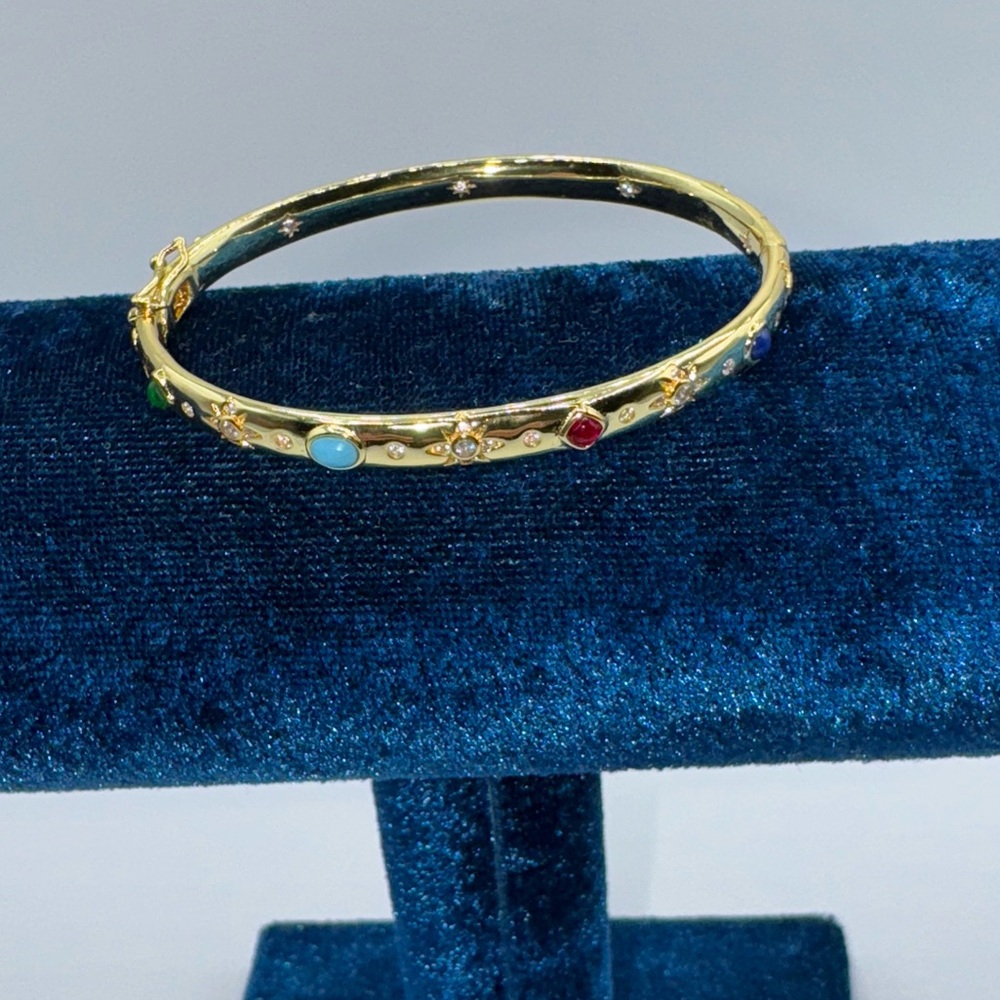 apm 18k Gemstone Bangle - Picture 8 of 9